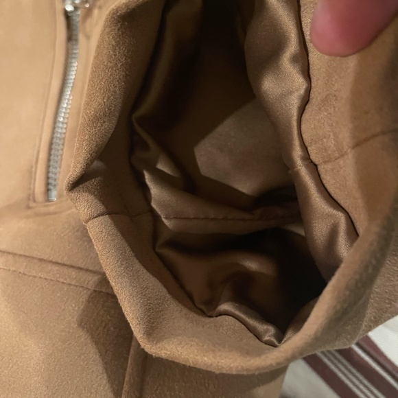 Torrid Tan Faux Suede Moto Jacket Plus Size 6X - Picture 10 of 12